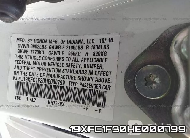 19XFC1F30HE000799 фото 10