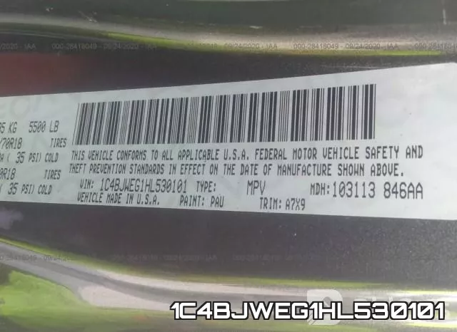 1C4BJWEG1HL530101 фото 10