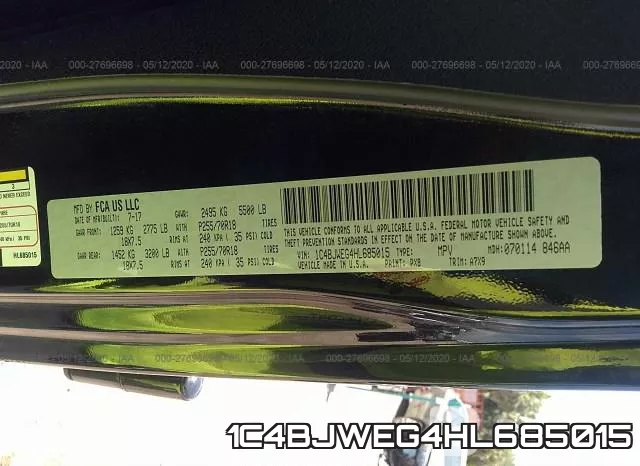 1C4BJWEG4HL685015 фото 10