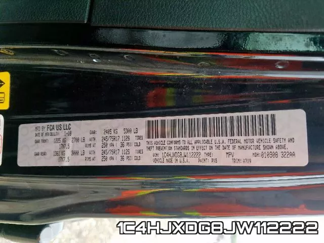 1C4HJXDG8JW112222 фото 2