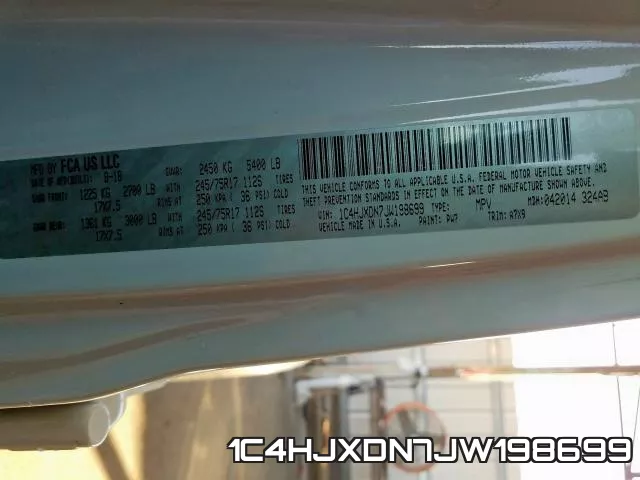 1C4HJXDN7JW198699 фото 2