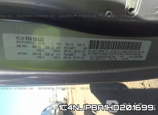1C4NJPBA1HD201699 фото 10