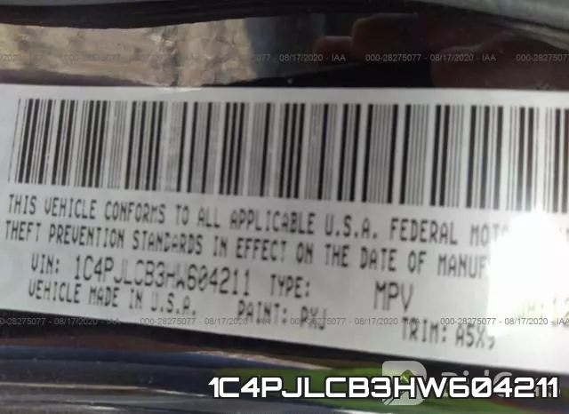1C4PJLCB3HW604211 фото 10