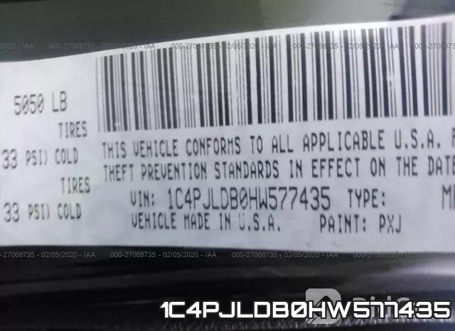 1C4PJLDB0HW577435 фото 10