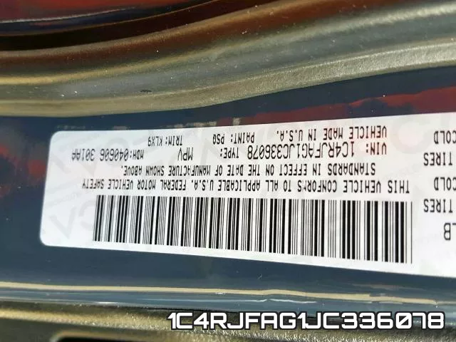 1C4RJFAG1JC336078 фото 2