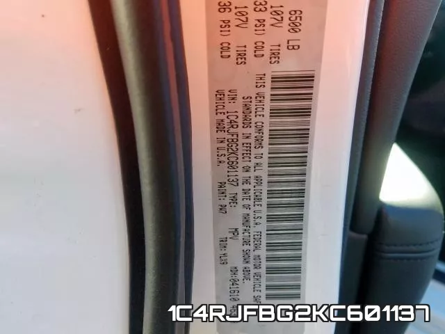 1C4RJFBG2KC601137 фото 2
