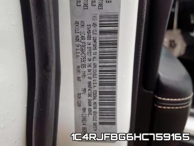 1C4RJFBG6HC759165 фото 2