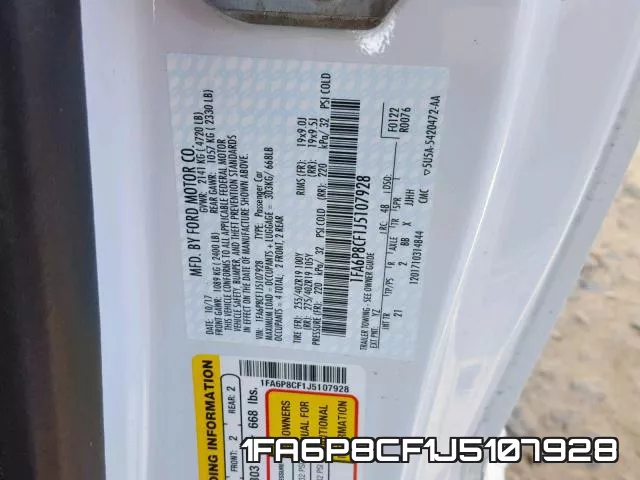 1FA6P8CF1J5107928 фото 2