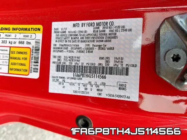 1FA6P8TH4J5114566 фото 2