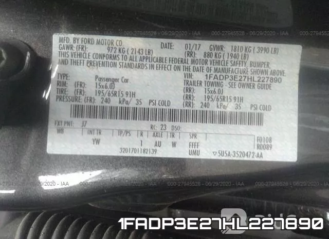1FADP3E27HL227890 фото 10