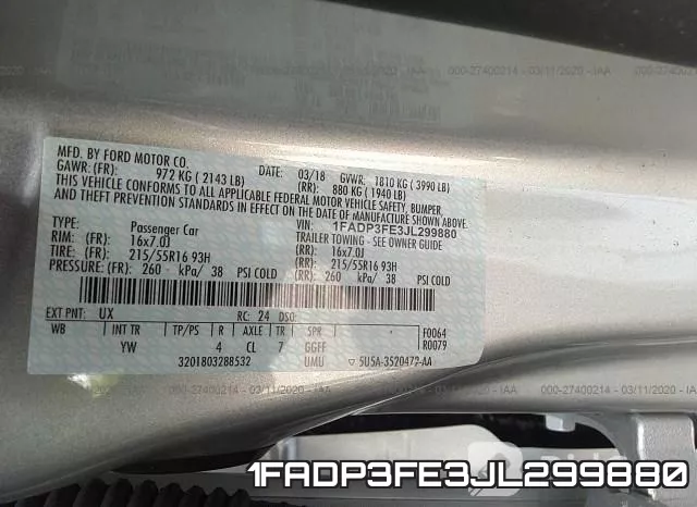 1FADP3FE3JL299880 фото 10