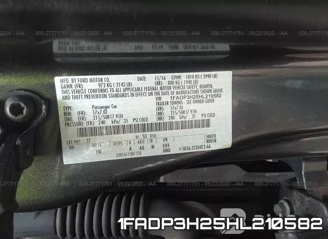 1FADP3H25HL210582 фото 10