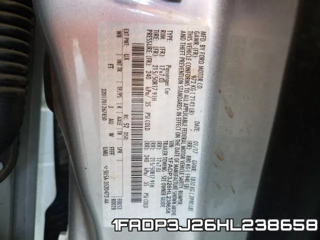 1FADP3J26HL238658 фото 2