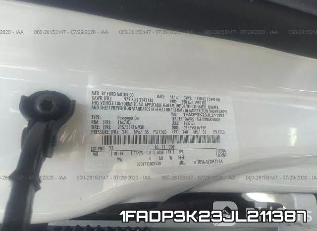 1FADP3K23JL211387 фото 10