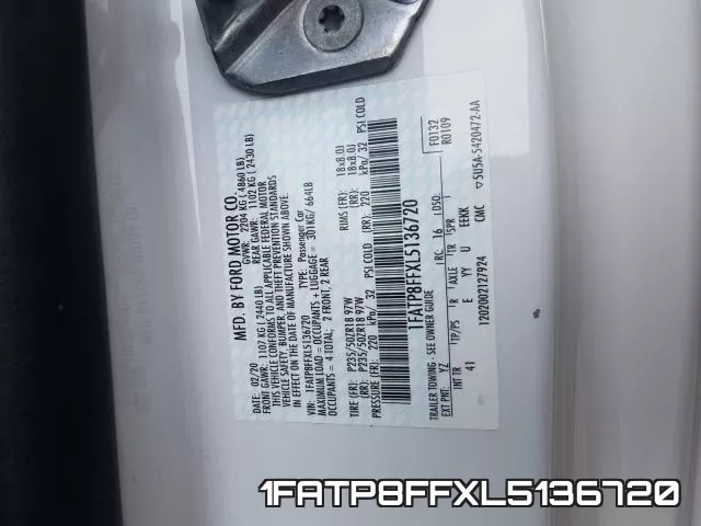 1FATP8FFXL5136720 фото 2