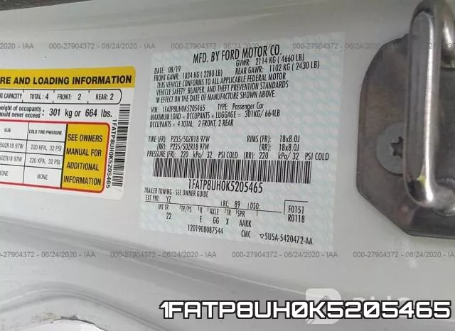 1FATP8UH0K5205465 фото 10