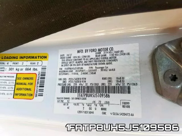 1FATP8UH5J5109586 фото 2