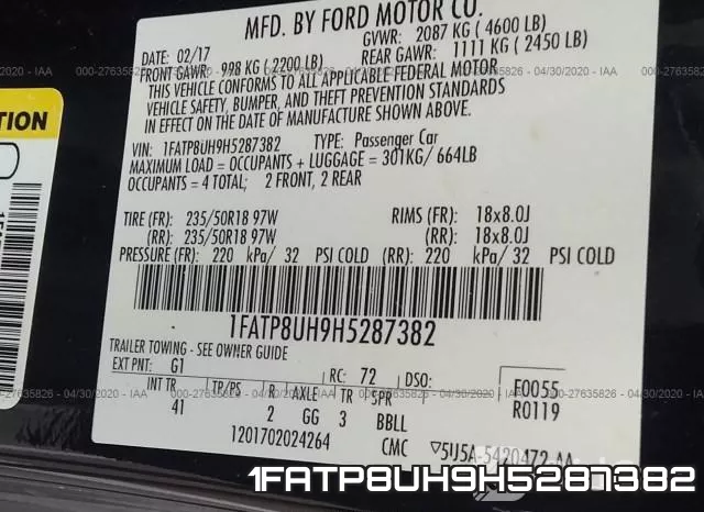 1FATP8UH9H5287382 фото 10