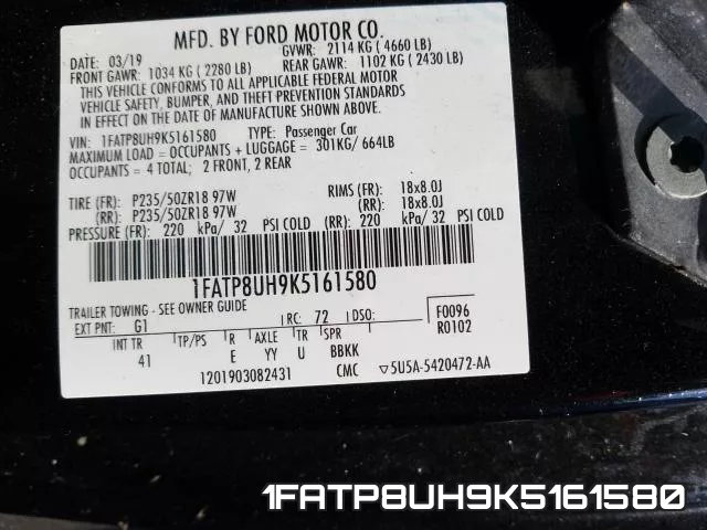 1FATP8UH9K5161580 фото 2