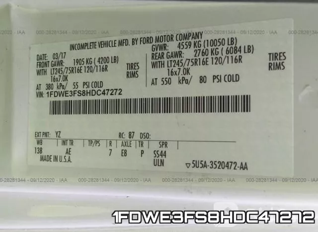 1FDWE3FS8HDC47272 фото 9