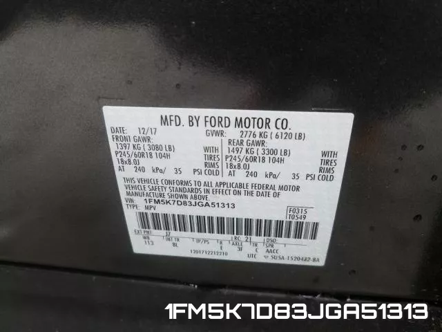 1FM5K7D83JGA51313 фото 2