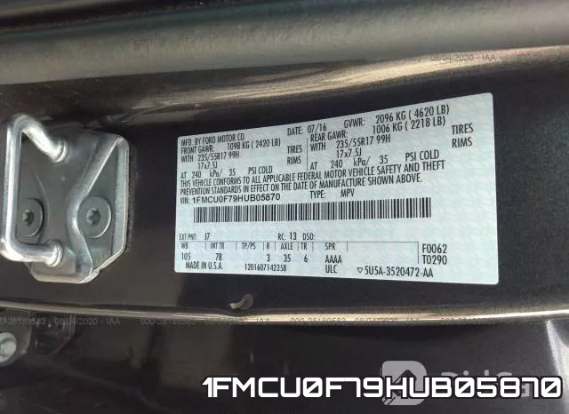 1FMCU0F79HUB05870 фото 10