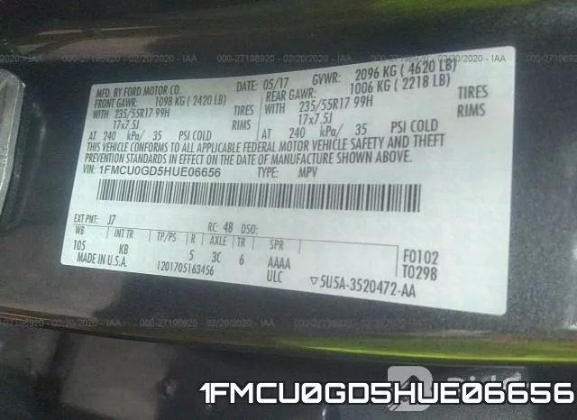 1FMCU0GD5HUE06656 фото 10