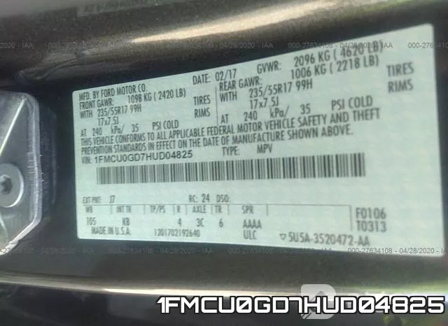1FMCU0GD7HUD04825 фото 10