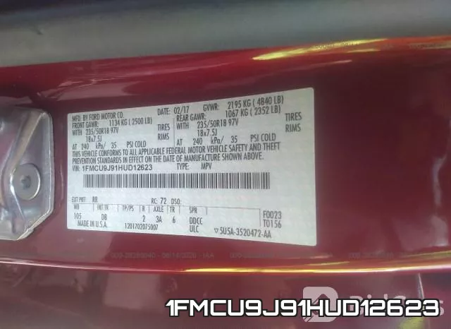 1FMCU9J91HUD12623 фото 10