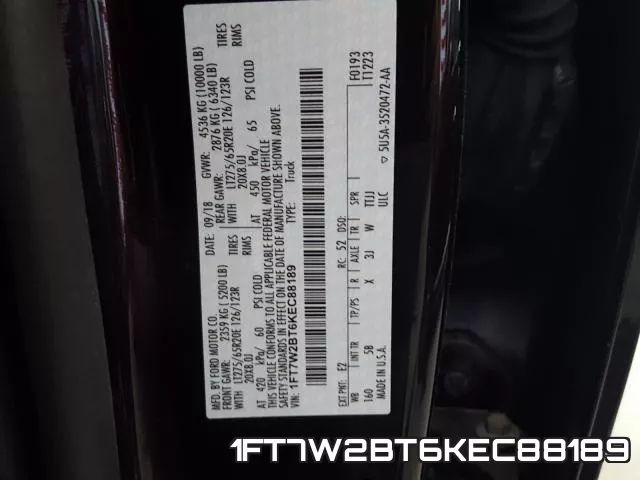 1FT7W2BT6KEC88189 фото 2