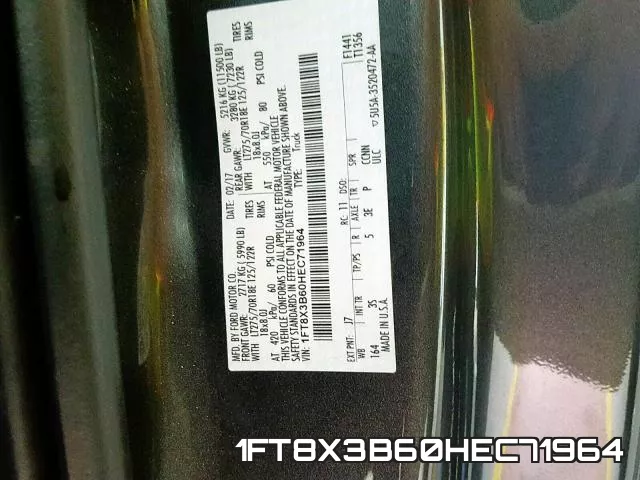 1FT8X3B60HEC71964 фото 2