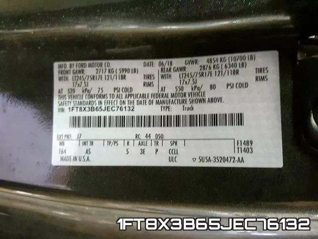 1FT8X3B65JEC76132 фото 2