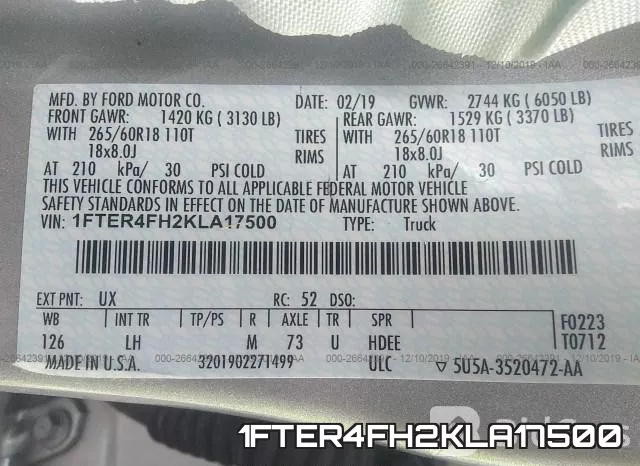 1FTER4FH2KLA17500 фото 10