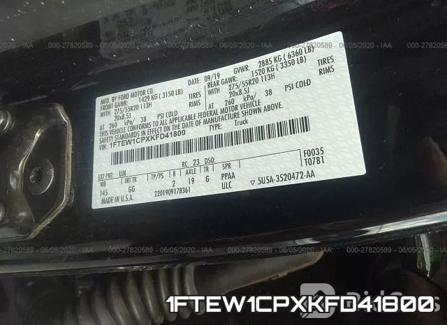 1FTEW1CPXKFD41800 фото 10