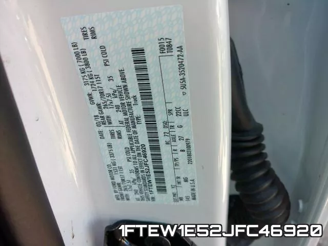 1FTEW1E52JFC46920 фото 2