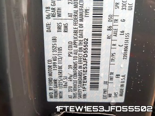 1FTEW1E53JFD55502 фото 2