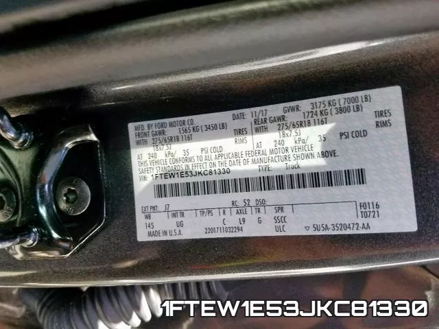 1FTEW1E53JKC81330 фото 2