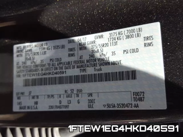 1FTEW1EG4HKD40591 фото 2