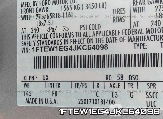 1FTEW1EG4JKC64098 фото 10