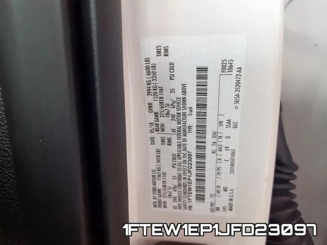 1FTEW1EP1JFD23097 фото 2
