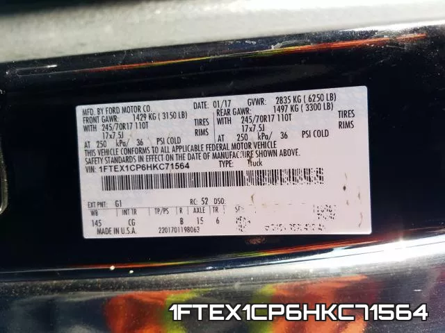 1FTEX1CP6HKC71564 фото 2