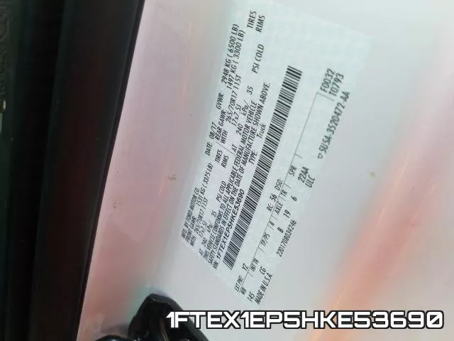 1FTEX1EP5HKE53690 фото 2