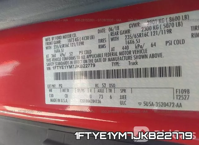 1FTYE1YM7JKB22779 фото 10