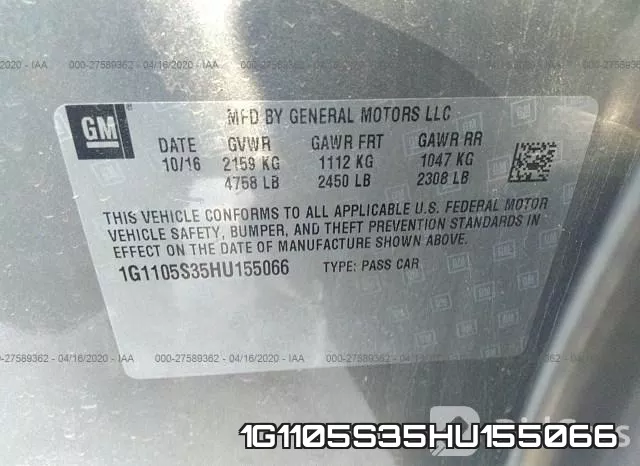 1G1105S35HU155066 фото 10
