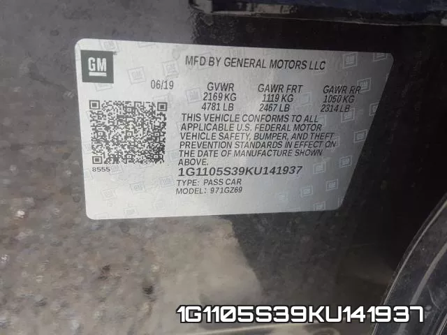 1G1105S39KU141937 фото 2