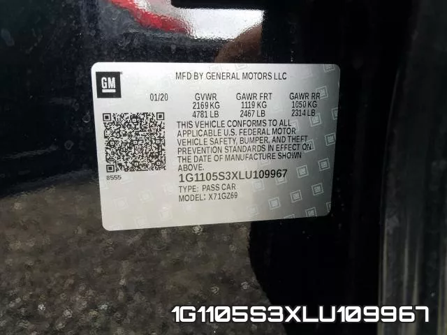1G1105S3XLU109967 фото 2