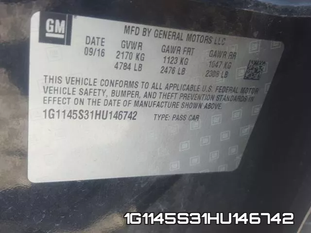 1G1145S31HU146742 фото 2