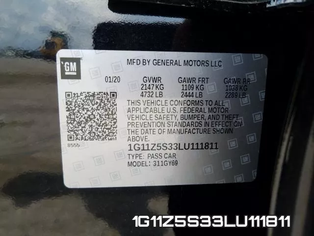 1G11Z5S33LU111811 фото 2