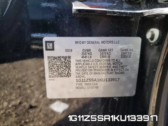 1G11Z5SA1KU133917 фото 2