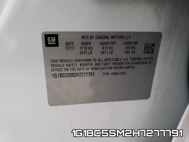 1G1BC5SM2H7277791 фото 2